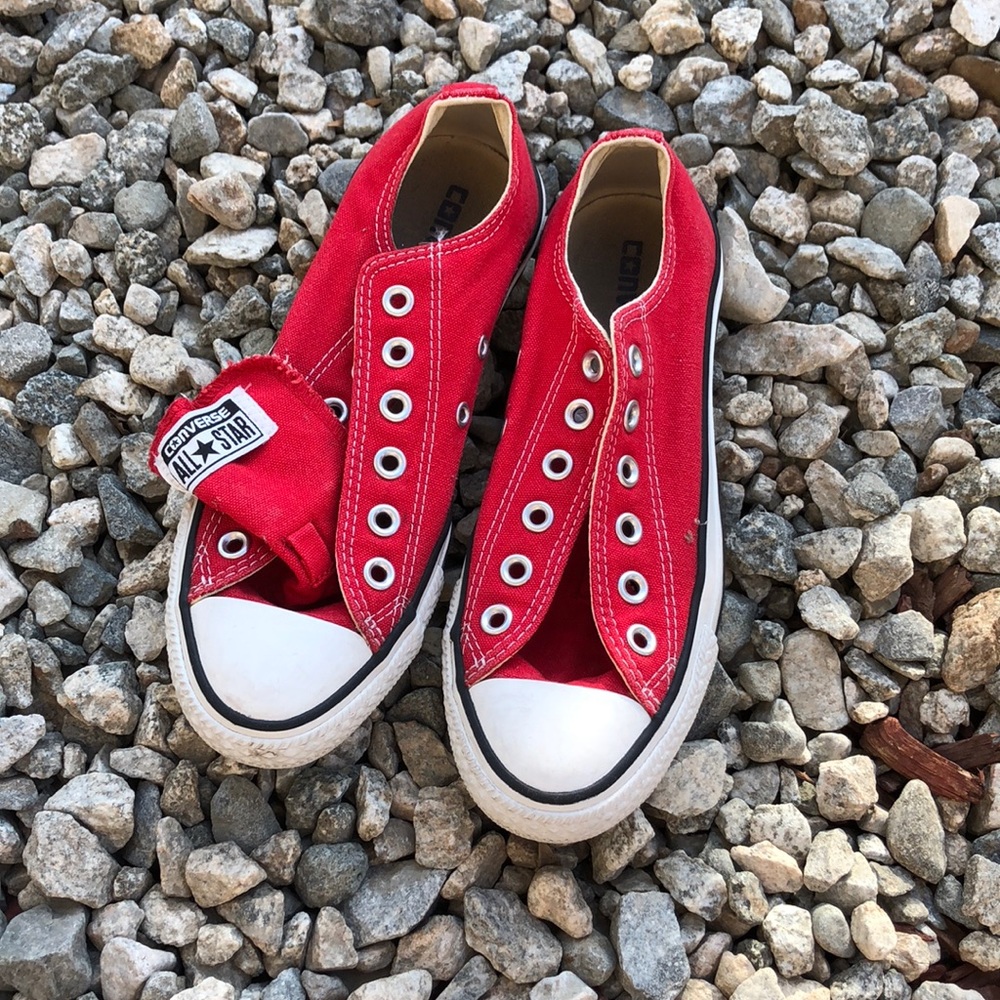 Converse red shoes